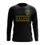 Malawi Core Football Country Long Sleeve T-Shirt (Black)