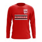 Denmark Core Football Country Long Sleeve T-Shirt (Red)