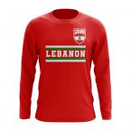 Lebanon Core Football Country Long Sleeve T-Shirt (Red)