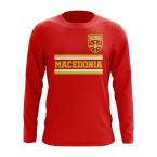 Macedonia Core Football Country Long Sleeve T-Shirt (Red)