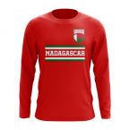Madagascar Core Football Country Long Sleeve T-Shirt (Red)