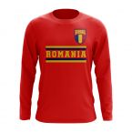 Romania Core Football Country Long Sleeve T-Shirt (Red)
