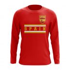 Spain Core Football Country Long Sleeve T-Shirt (Red)