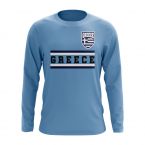 Greece Core Football Country Long Sleeve T-Shirt (Sky)