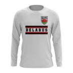 Belarus Core Football Country Long Sleeve T-Shirt (White)