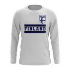 Finland Core Football Country Long Sleeve T-Shirt (White)