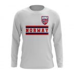 Norway Core Football Country Long Sleeve T-Shirt (White)