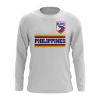Philippines Core Football Country Long Sleeve T-Shirt (White)