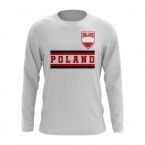 Poland Core Football Country Long Sleeve T-Shirt (White)