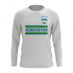 Uzbekistan Core Football Country Long Sleeve T-Shirt (White)