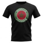 Morocco Football Badge T-Shirt (Black)