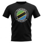 Tanzania Football Badge T-Shirt (Black)