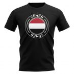 Yemen Football Badge T-Shirt (Black)