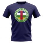 Central African Republic Football Badge T-Shirt (Navy)