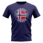 Norway Football Badge T-Shirt (Navy)