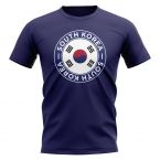 South Korea Football Badge T-Shirt (Navy)