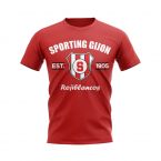 Sporting Gijon Established Football T-Shirt (Red)