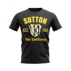 Sutton Established Football T-Shirt (Black)