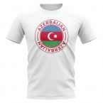 Azerbaijan Football Badge T-Shirt (White)