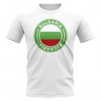 Bulgaria Football Badge T-Shirt (White)