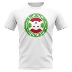 Burundi Football Badge T-Shirt (White)