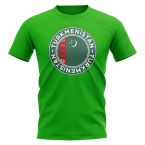 Turkmenistan Football Badge T-Shirt (Green)