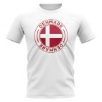 Denmark Football Badge T-Shirt (White)