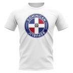Dominican Republic Football Badge T-Shirt (White)