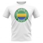 Gabon Football Badge T-Shirt (White)