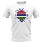 Gambia Football Badge T-Shirt (White)