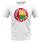 Guinea Bissau Football Badge T-Shirt (White)