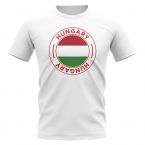 Hungary Football Badge T-Shirt (White)