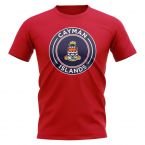 Cayman Islands Football Badge T-Shirt (Red)