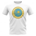 Kazakhstan Football Badge T-Shirt (White)