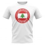 Lebanon Football Badge T-Shirt (White)