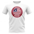 Liberia Football Badge T-Shirt (White)