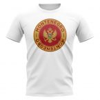 Montenegro Football Badge T-Shirt (White)