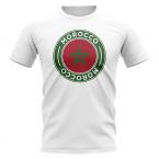 Morocco Football Badge T-Shirt (White)