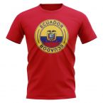 Ecuador Football Badge T-Shirt (Red)