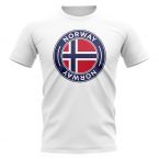 Norway Football Badge T-Shirt (White)