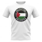 Palestine Football Badge T-Shirt (White)