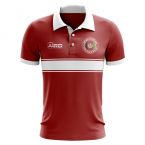 Afghanistan Concept Stripe Polo Shirt (Red)