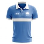 Altai Republic Concept Stripe Polo Shirt (Sky)