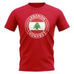 Lebanon Football Badge T-Shirt (Red)