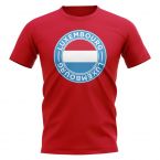 Luxembourg Football Badge T-Shirt (Red)