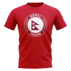Nepal Football Badge T-Shirt (Red)