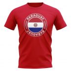 Paraguay Football Badge T-Shirt (Red)