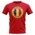 Romania Football Badge T-Shirt (Red)