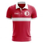 Bahrain Concept Stripe Polo Shirt (Red)