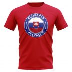 Slovakia Football Badge T-Shirt (Red)